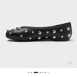 Black Studded Ballet Flat - Women's Designer-Inspired Flat
